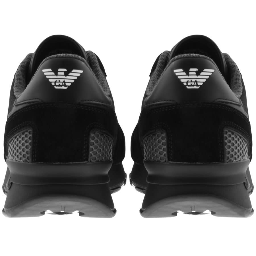 Alternative Image for ProductEmporio Armani Logo Trainers Black2